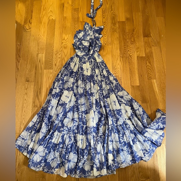 Loveshackfancy Marinette ruffled floral-print cotton and silk-blend maxi dress. - Picture 2 of 8